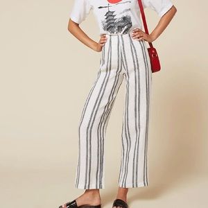 REFORMATION Cropped Seersucker Pants XS 2